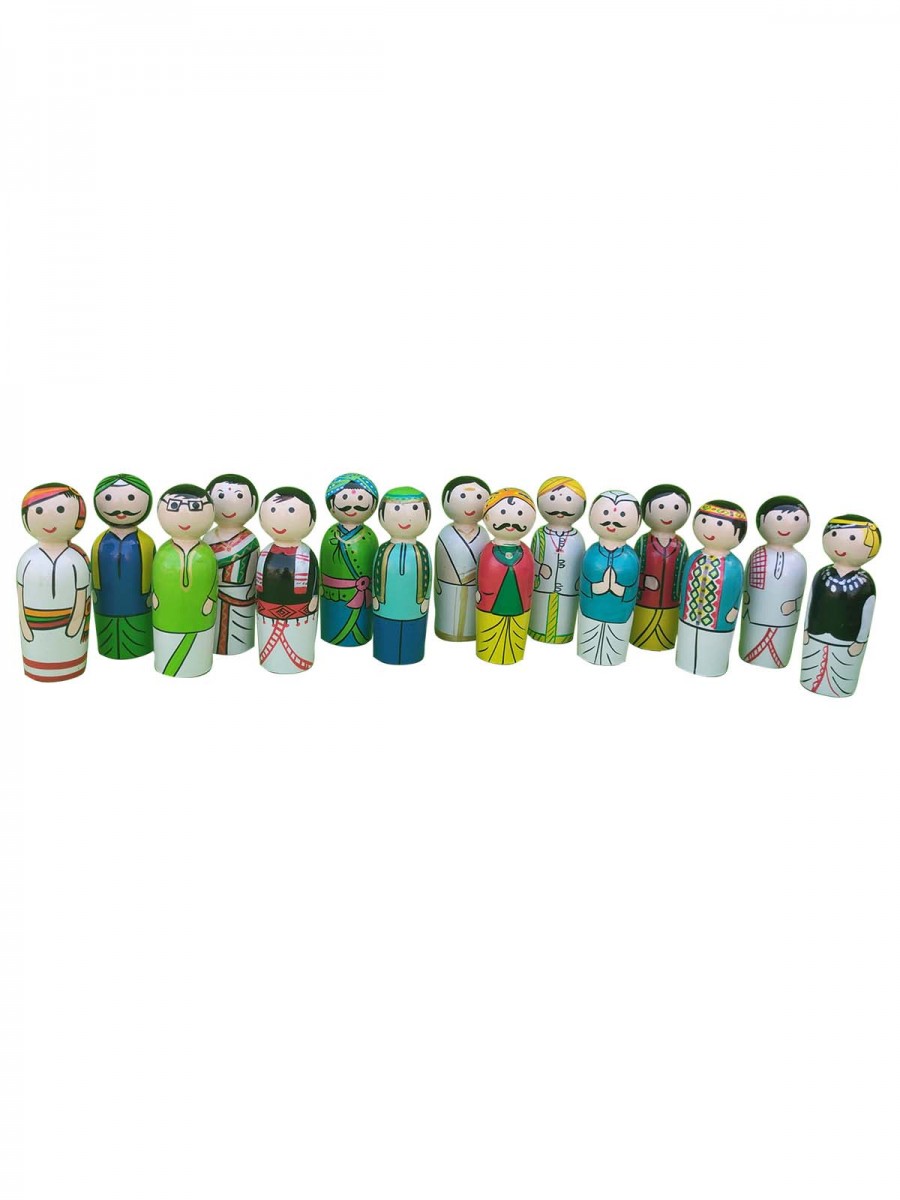 Regional Couple Dolls - States & UTs - set of 15 - (set 1) Regional Couple Dolls - States & UTs - set of 15 - (set 1)