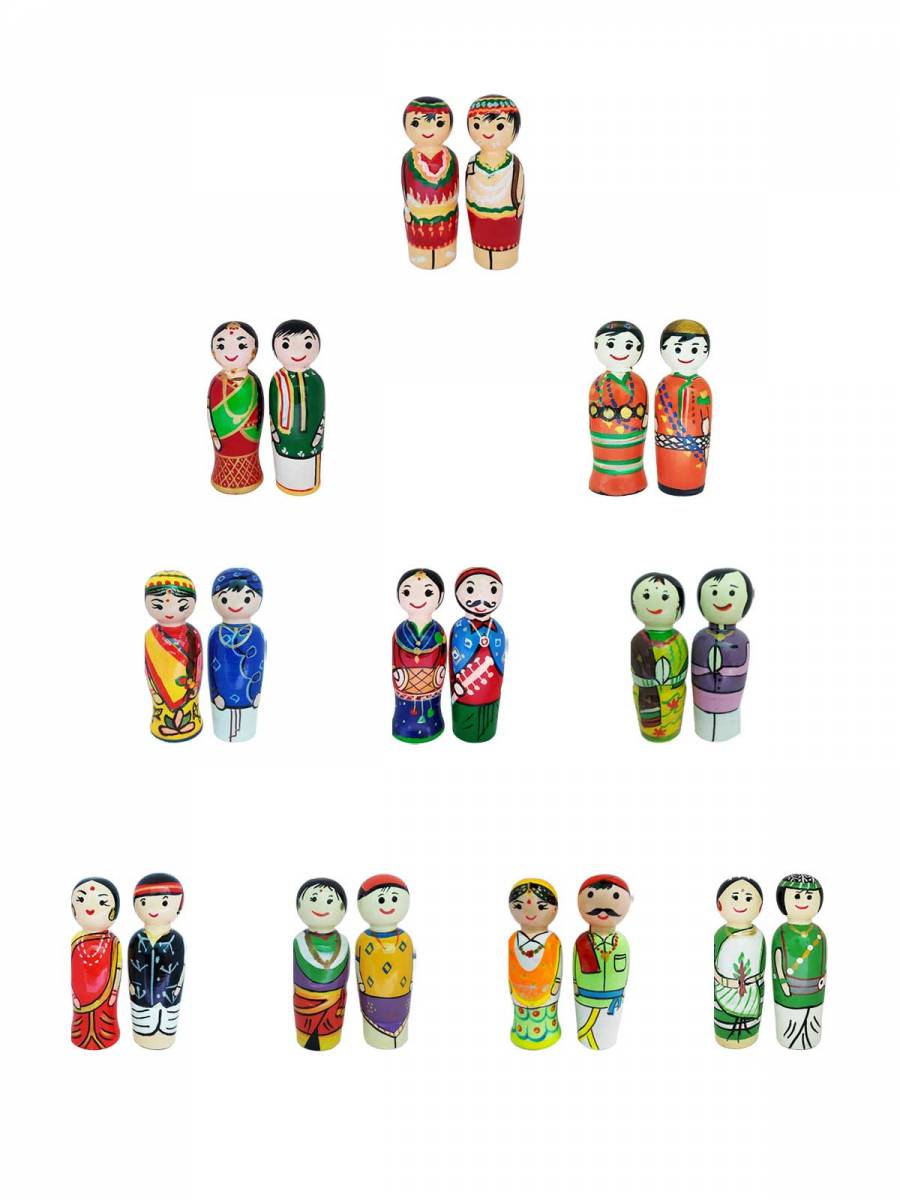 Regional Couple Dolls - States & UTs - set of 36 Regional Couple Dolls - States & UTs - set of 36