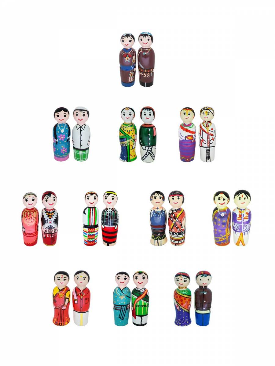 Regional Couple Dolls - States & UTs - set of 36 Regional Couple Dolls - States & UTs - set of 36