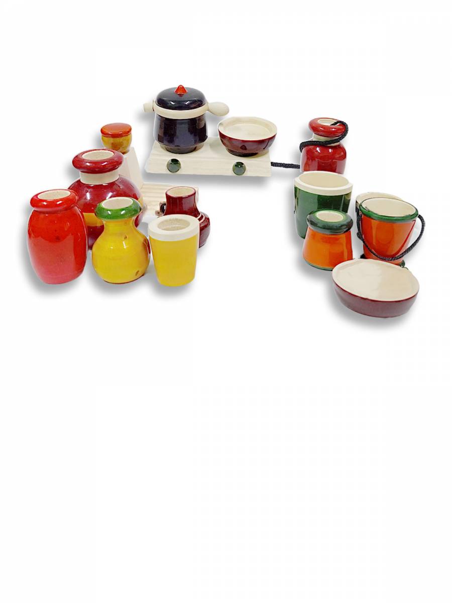 Toy - Wooden Kitchen Set - Multicolor - Traditional Games Toy - Wooden Kitchen Set - Multicolor - Traditional Games