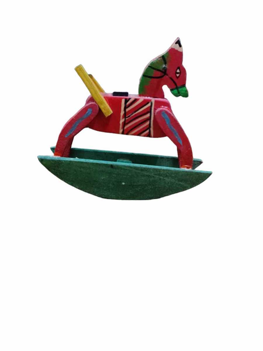Toy - Miniature Wooden Rocking Horse Toy - Miniature Wooden Rocking Horse