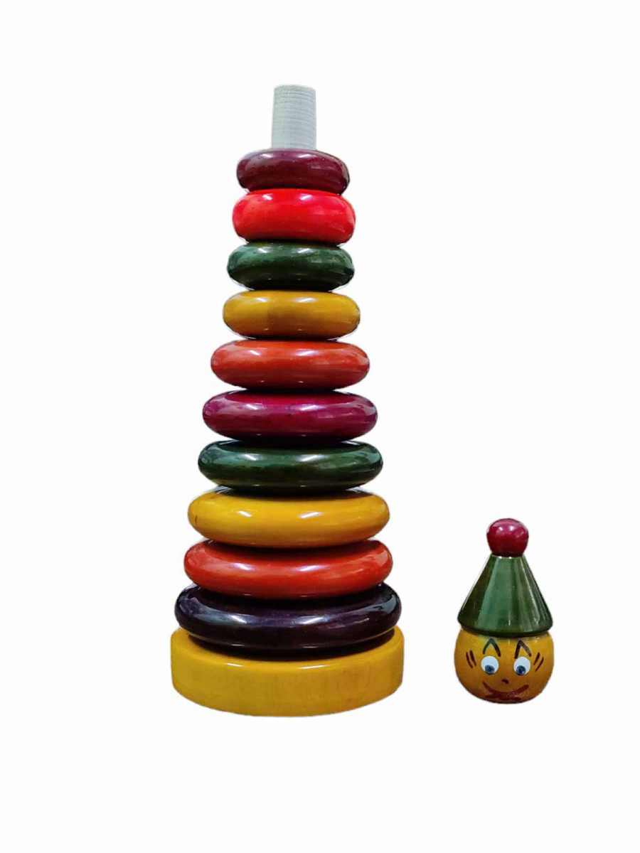 Kids - Wooden Stacking Rings - Joker Kids - Wooden Stacking Rings - Joker