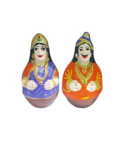 Tanjavur Raja Rani Doll - Roly Poly Doll Pair - Geographical Indexed Tanjavur Raja Rani Doll - Roly Poly Doll Pair - Geographical Indexed