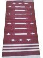 Warangal Durry - 2x6 Feet - Maroon-White - Geographical Indexed Warangal Durry - 2x6 Feet - Maroon-White - Geographical Indexed