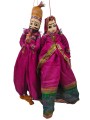 Rajasthani Kathputli, Dark Pink Combo - Geographical Indexed Rajasthani Kathputli, Dark Pink Combo - Geographical Indexed