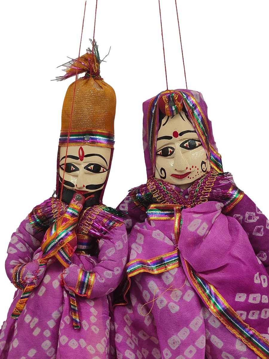 Rajasthani Kathputli, Purple Pink Combo - Geographical Indexed
